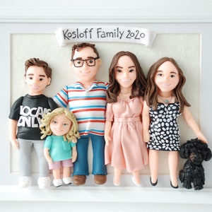 Fathers day gift from family Custom portrait Family sculpture  20th anniversary gift