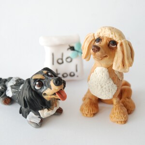 Dog wedding cake topper Custom dog figurine Custom cake topper figures image 7