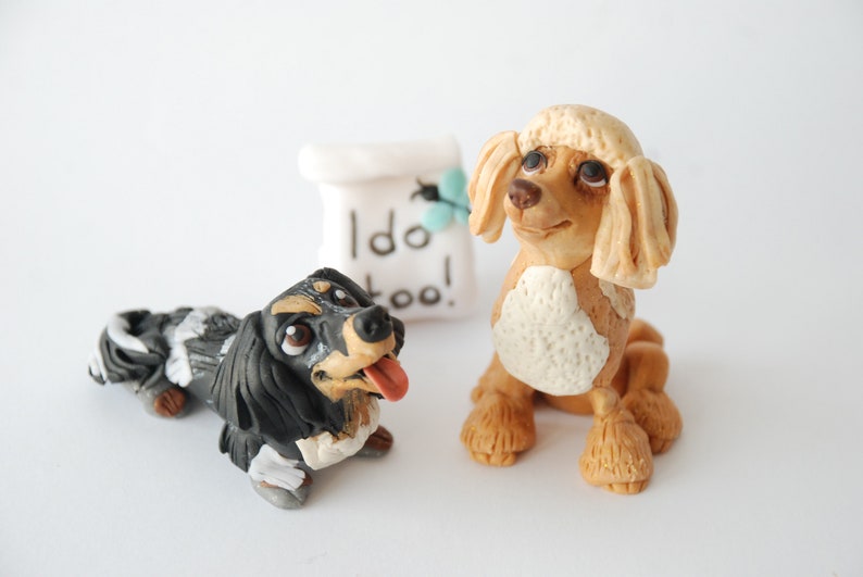 Dog wedding cake topper Custom dog figurine Custom cake topper figures image 7