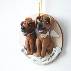 Custom dog figurines Memorial ornament Pet portrait from photo Sympathy gift image 5