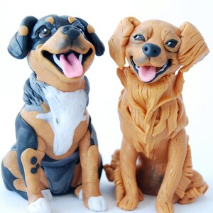 Custom dog figurine Dog cake topper Rottweiler Golden retriever Cost for 1 figurine image 4