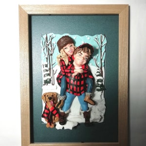 25th wedding anniversary gift for parents Custom family sculpture image 9