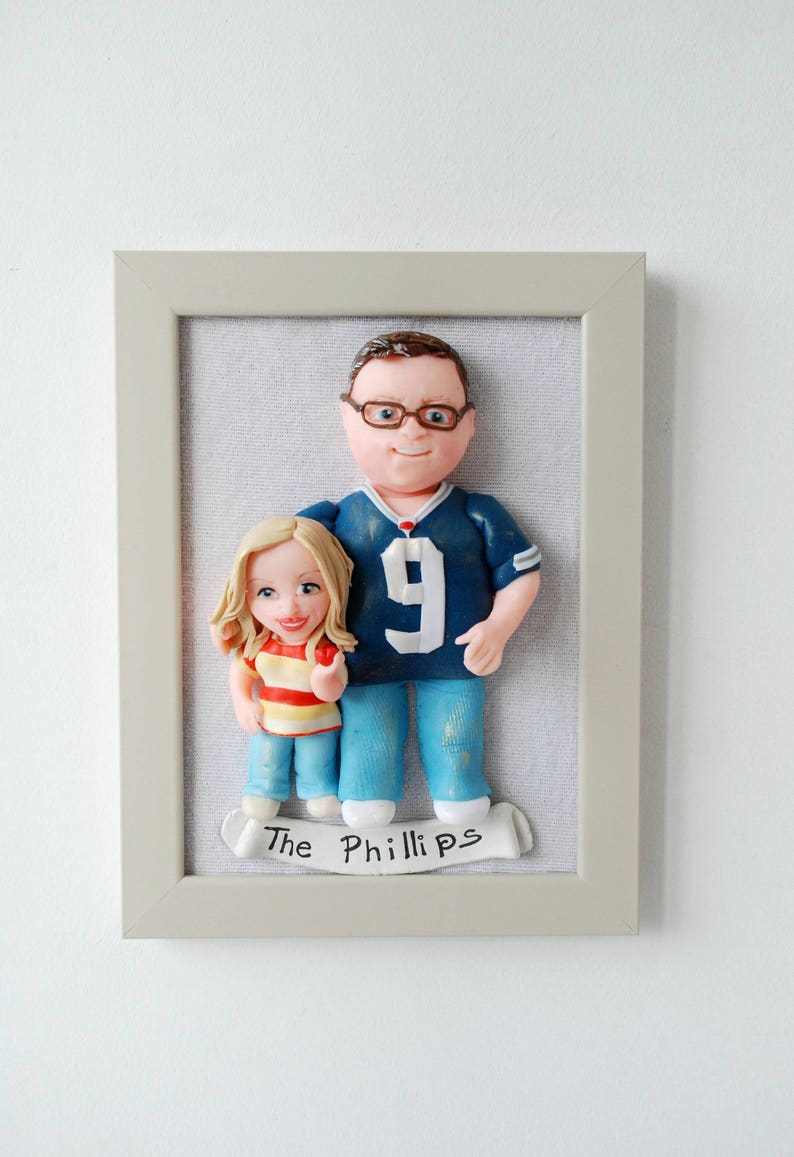 25th wedding anniversary gift for parents Custom family sculpture image 6