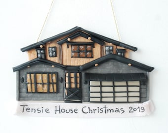 Personalized house portrait  House ornament Custom Christmas ornament new house