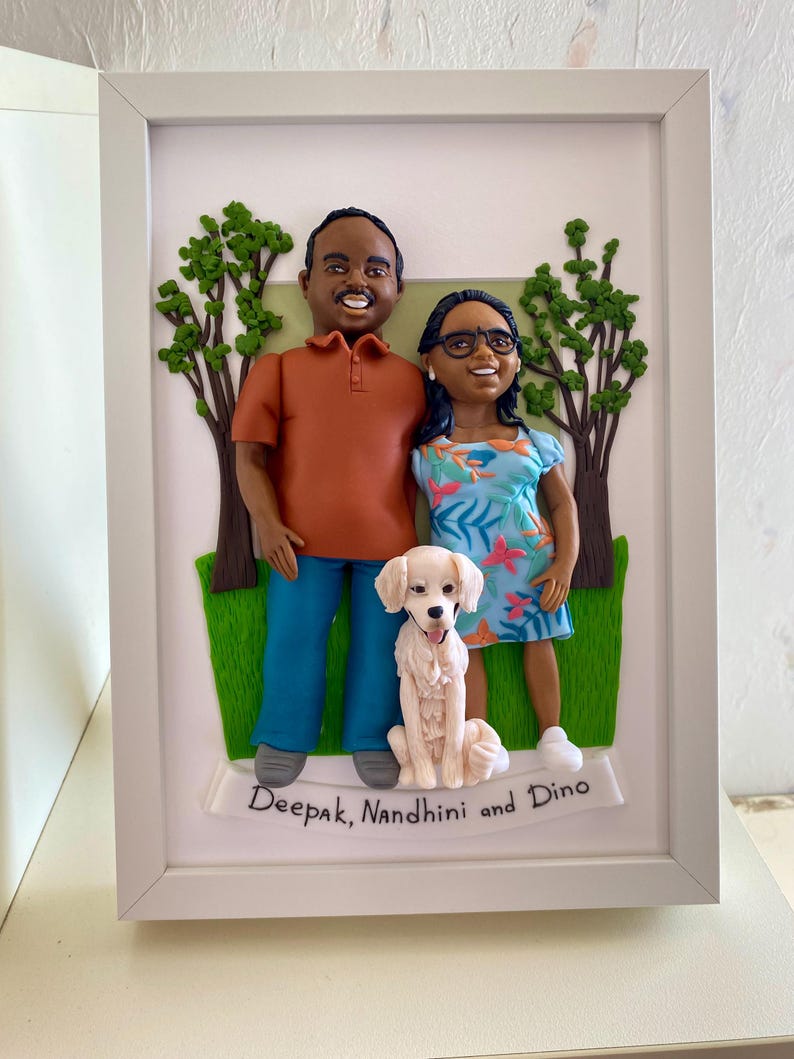 Pregnant wife gift Custom family portrait sculpture image 11