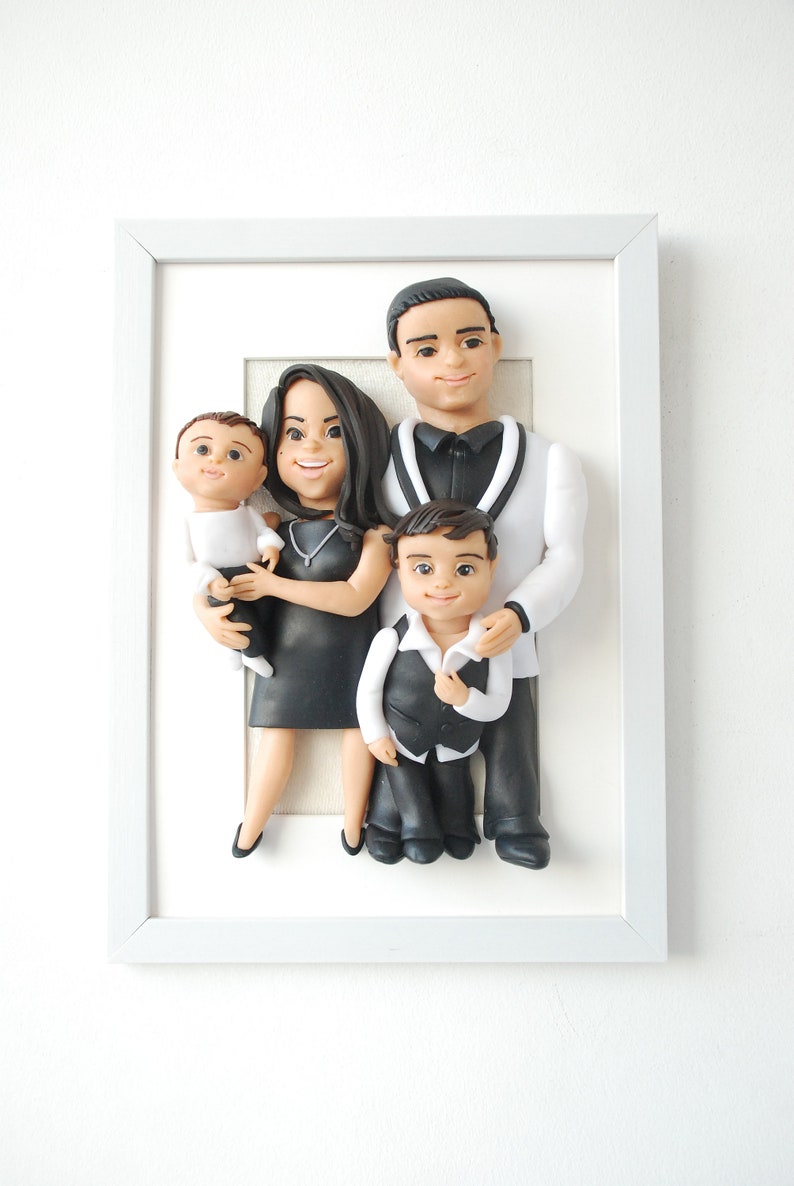 Custom family picture frame Look alike doll 8th anniversary gift for her image 1