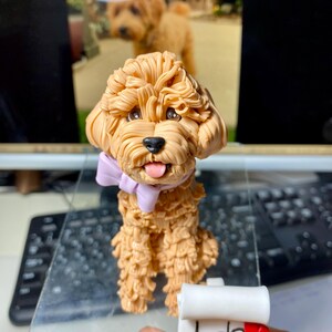 Adorno para tarta de boda con forma de Goldendoodle Figura de perro personalizada
