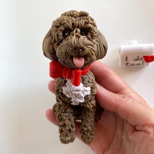 Adorno para tarta de perro Golden Doodle Figura de mascota personalizada
