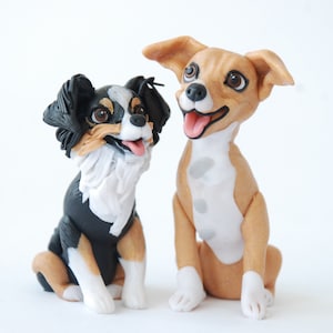 Custom puppy cake toppers Wedding cake topper with dog