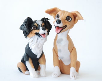 Custom puppy cake toppers Wedding cake topper with dog