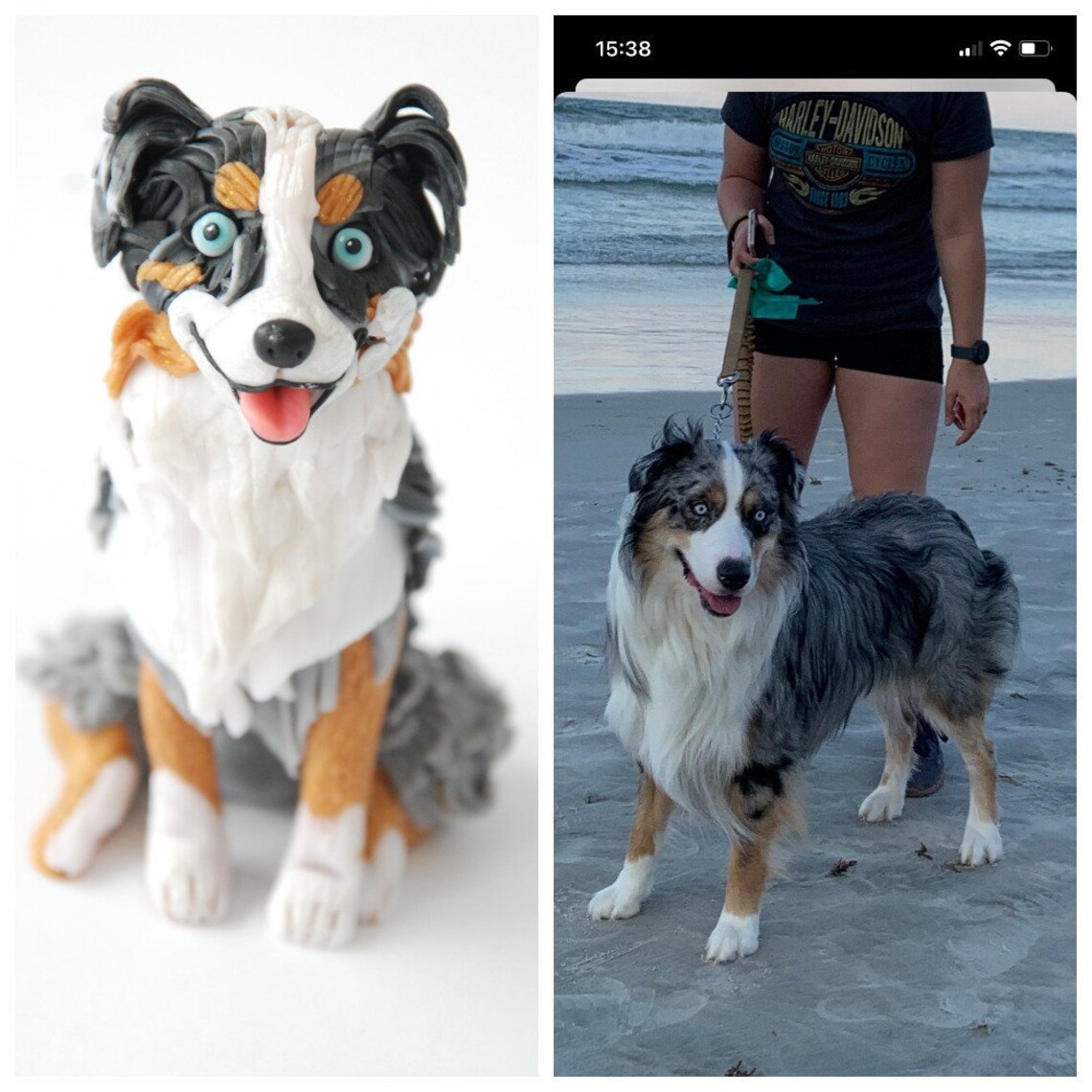 Mini australian shepherd Puppy cake toppers Custom dog Etsy