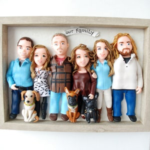 Custom family portrait illustration  40th anniversary gift for parents 50th birthday gifts