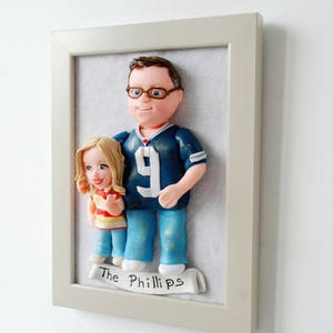 25th wedding anniversary gift for parents Custom family sculpture image 3