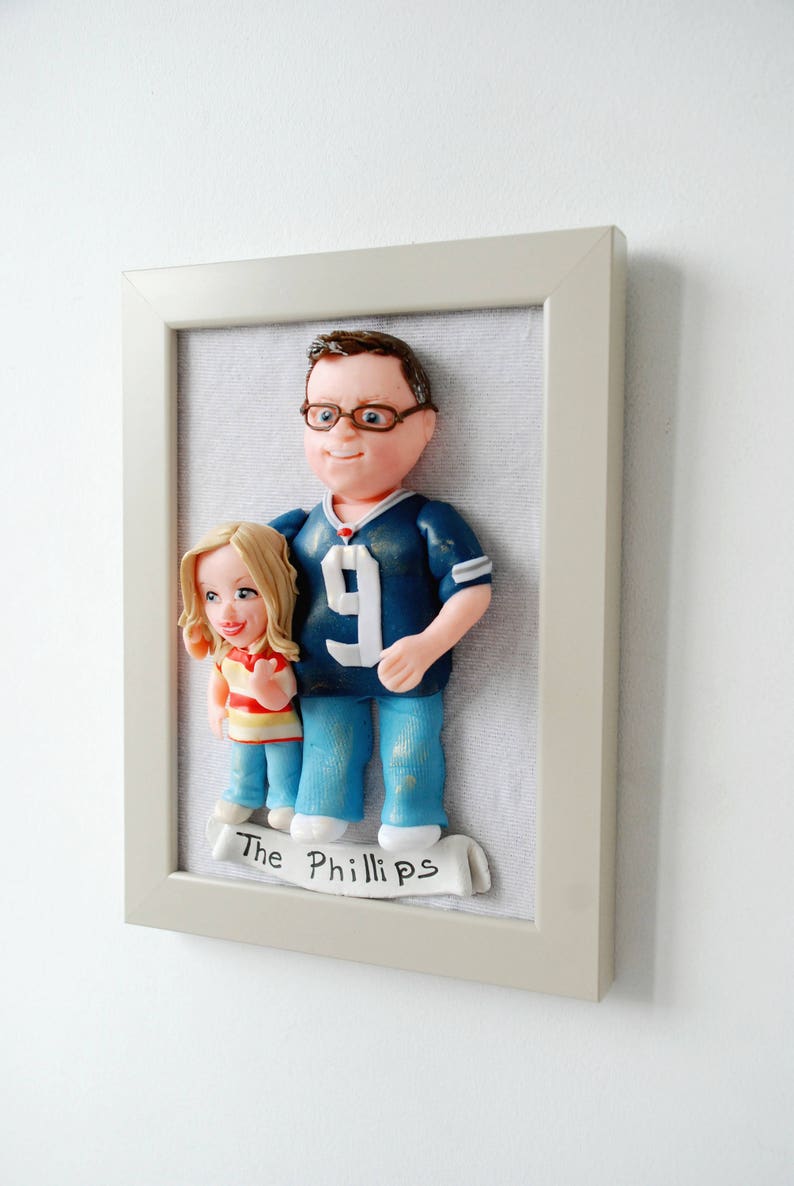 25th wedding anniversary gift for parents Custom family sculpture image 3