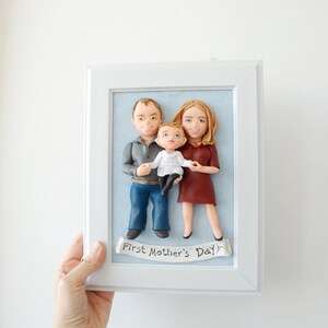 Custom family sculpture One year wedding anniversary for wife image 9