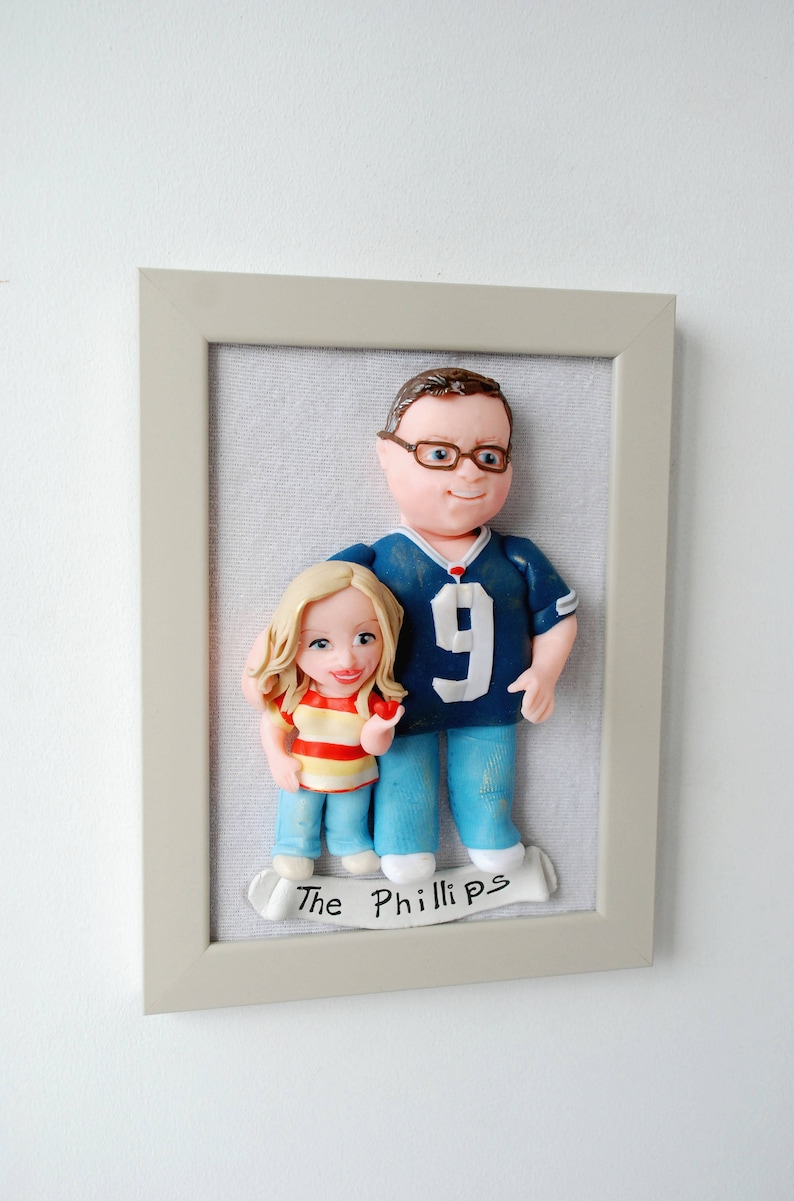 25th wedding anniversary gift for parents Custom family sculpture image 4