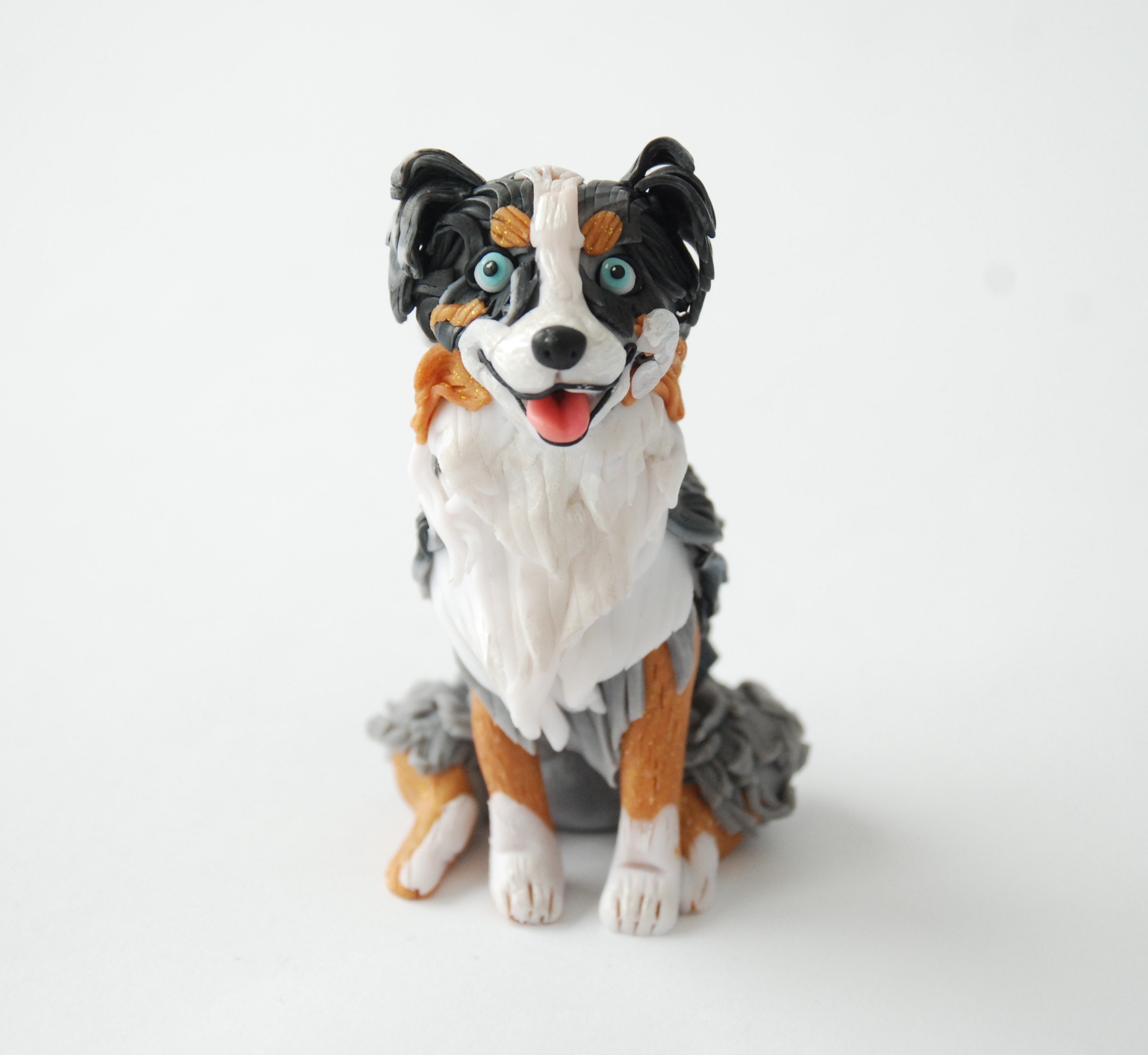 Mini Australian Shepherd Puppy Cake Toppers Custom Dog Etsy