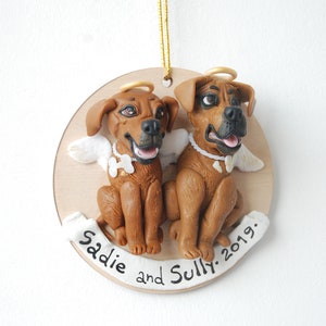 Custom dog figurines Memorial ornament Pet portrait from photo Sympathy gift image 4