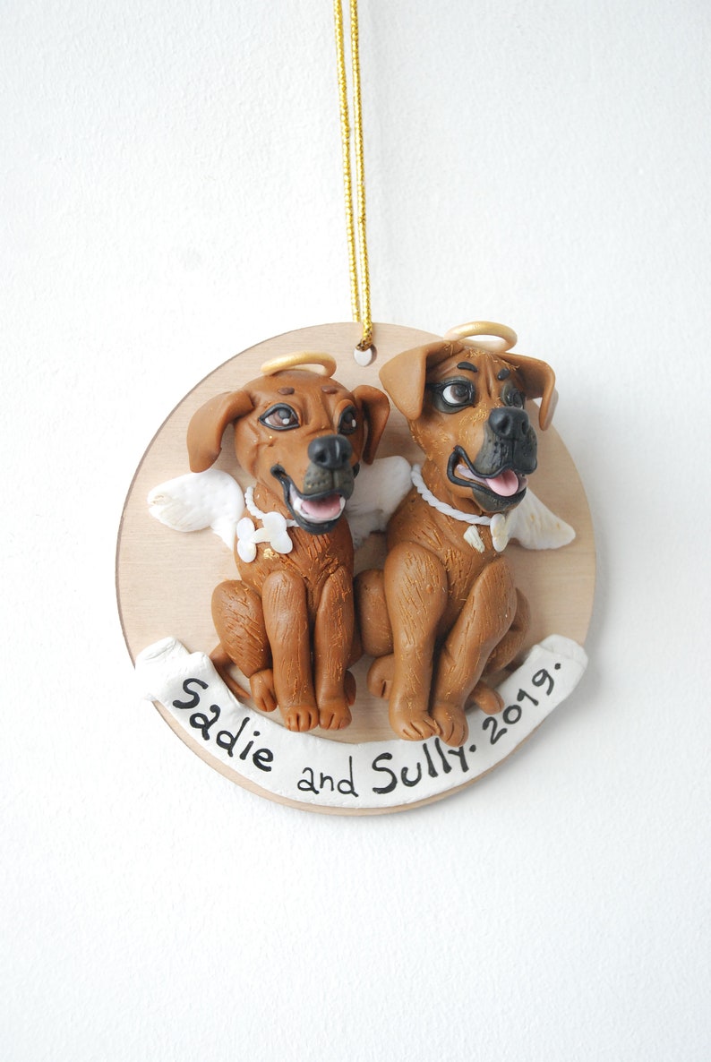 Custom dog figurines Memorial ornament Pet portrait from photo Sympathy gift image 4