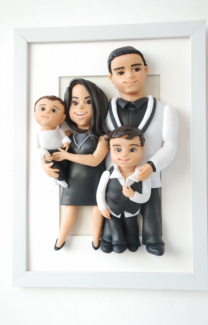 Custom family picture frame Look alike doll 8th anniversary gift for her image 2