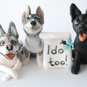 Dog wedding cake topper Custom dog figurine Custom cake topper figures image 9