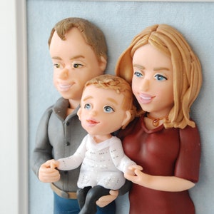 Custom family sculpture One year wedding anniversary for wife image 4