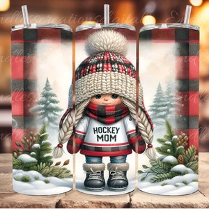 Design HOCKEY MOM SUBLIMATION pour gobelet de 20 oz, haute qualité 300 ppp, sublimation de gobelet