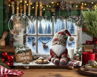COOKIES FOR SANTA cutting board sublimation  sublimation high resolution, 2 files for download, 1 add your own text, can be resized