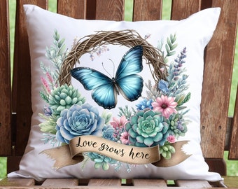 Spring Butterfly Wreath Sublimation Design, Floral PNG (Digital Download)