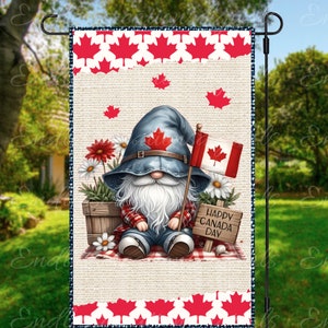 A bandeira CANADA DAY GARDEN pode ser redimensionada para 12 x 18 png digital de alta qualidade para sublimação