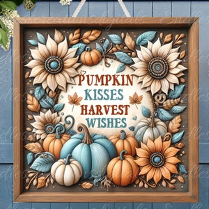 FALL SQUARE DOOR Aufhänger, Kranzschild, quadratisches Schneidebrett png, für Sublimation hohe Auflösung 2 Dateien zum Download, 1 fügen Sie Ihren eigenen Text hinzu