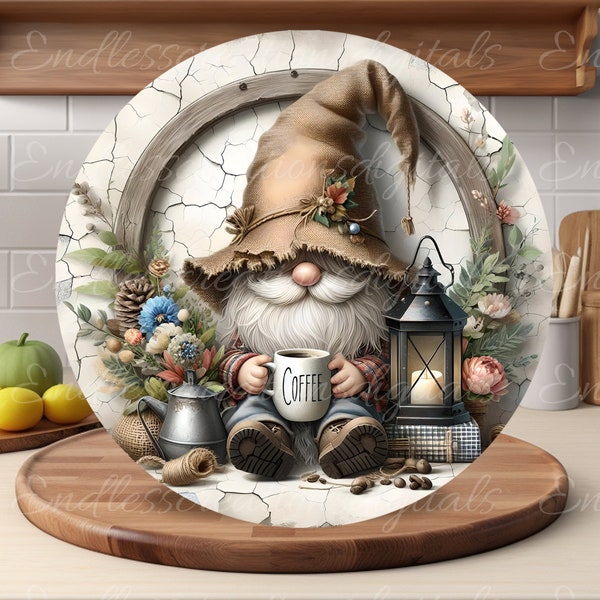 GNOME ROUND CUTTING board sublimation  sublimation high resolution 1 file