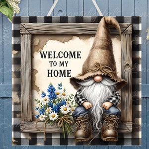 WELCOME SQUARE DOOR hanger, kransbord, vierkante snijplank png, voor sublimatie hoge resolutie, 2 bestanden, 1 voeg je eigen tekst toe