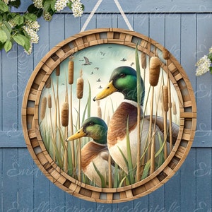 MALLARDS DOOR hanger, wreath sign png, round cutting board for sublimation high resolution,ALLARDS