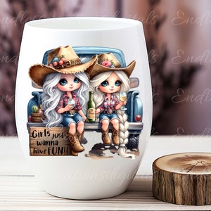 GIRLS BLUE TRUCK Wein Sublimationspaket High Definition 300png, transparent fügen Sie Ihren eigenen Text hinzu