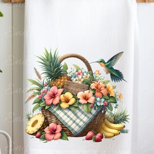TORCHON TROPICAL à sublimation, paquet de 5 haute définition 300 png, transparent ajoutez votre propre texte