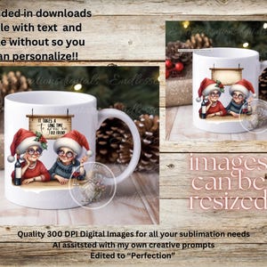Mug GROW OLD FRIENDS design transparent pour sublimation haute résolution 2 fichiers à télécharger 1 ajoutez votre propre texte
