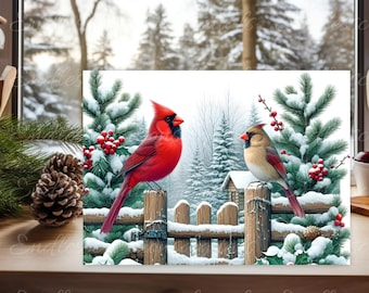 WINTER CARDINALS  cutting board sublimation  sublimation high resolution, 300 dpi, 1 file for download can be resized