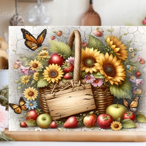 Planche à découper tournesol sublimation sublimation haute résolution 1 fichier ajoutez votre propre texte