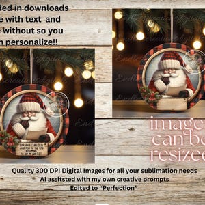 BESTE SANTA I have been good ornament, deurhanger voor sublimatie hoge resolutie 2 bestanden om te downloaden 1 voeg je eigen tekst toe