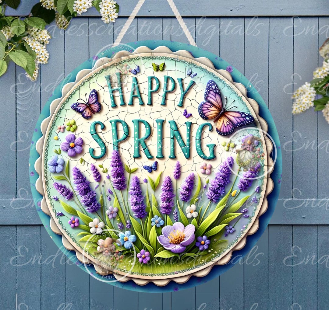 BEAUTIFUL LAVENDER HAPPY Spring Floral - Etsy