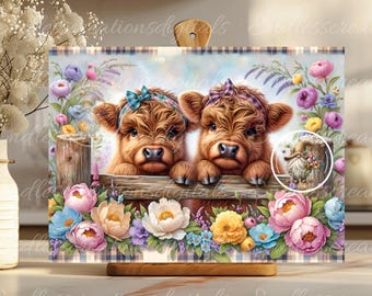 RECTANGLE BABY HIGHLANDS Floral Cutting Board