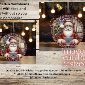 BESTE SANTA SORRY ornament F-bom, deurhanger voor sublimatie hoge resolutie 2 bestanden om te downloaden 1 voeg je eigen tekst toe