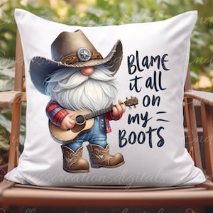 Emballage de sublimation COUNTRY MUSIC GNOME haute définition 300 png, transparent