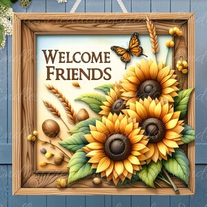 Cintre de PORTE CARRE DE BIENVENUE, signe de couronne, planche à découper carrée png, pour la sublimation haute résolution, 2 fichiers, 1 ajoutez votre propre texte