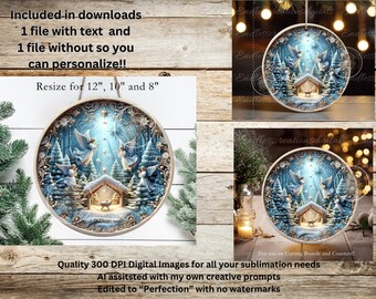 HARK THE HERALD Door Hanger, cutting board ornament sublimation high resolution 2 files for download 1 add your own text Resize to 3"