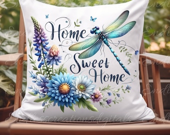 FLORAL PILLOW, TEA towel etc. sublimation package of 5 high definition 300png, transparent