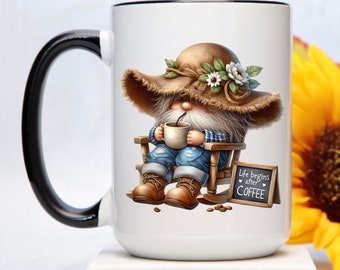 KAFFEGNOME SUBLIMERING gnompaket med 5 högupplösta 300png, transparenta