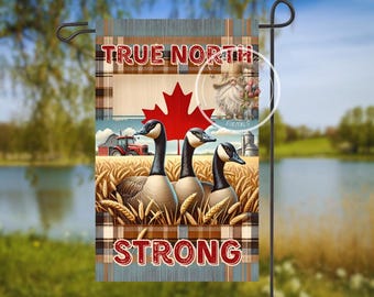 TRUE NORTH STRONG Geese Garden Flag