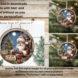 CARO BABBO NATALE, ornamento, appendino per porta per sublimazione alta risoluzione 2 file da scaricare 1 aggiungi il tuo testo, può essere ridimensionato